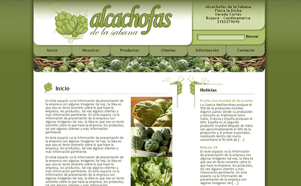 2009 Web Alcachofas de la Sabana